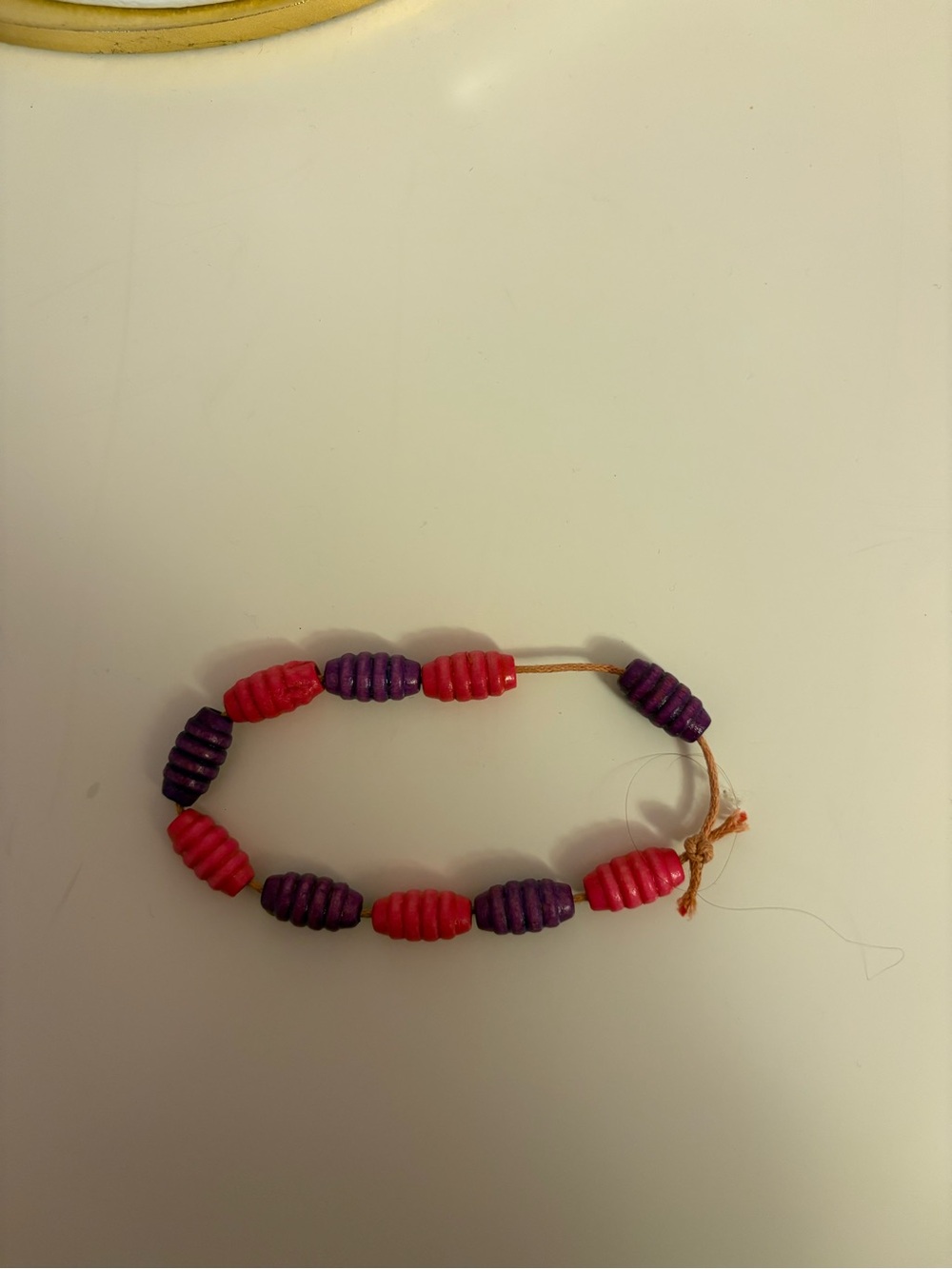 Handmade Pink & Purple Beaded Bracelet